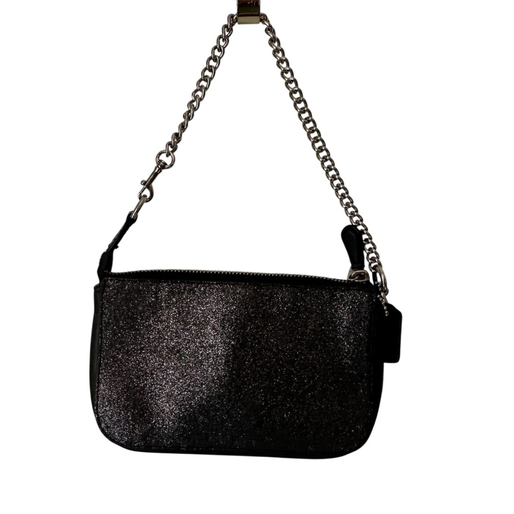 COACH Black Shimmer Convertible Wristlet Bag - Picture 2 of 11